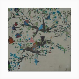 Birds On A Tree 1 Canvas Print