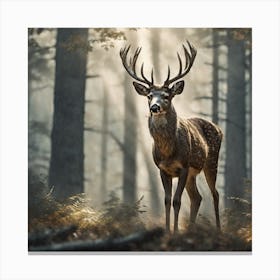 Deer In The Forest 242 Canvas Print