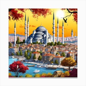 Blue Mosque In Istanbul Canvas Print