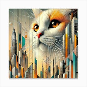 Cat In The City Canvas Print