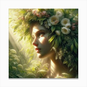 Girl In The Forest 1 Canvas Print