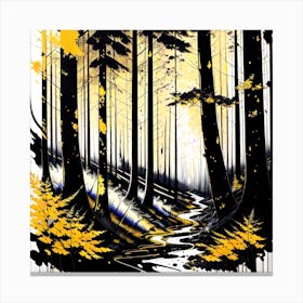 Yellow Forest 12 Canvas Print