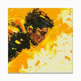 Splatter Painting Young Man Canvas Print