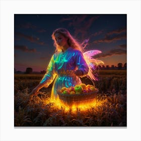 Fairy In The Field Canvas Print