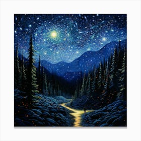 Night In The Mountains Canvas Print