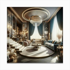 Luxury Living Room 4 Canvas Print