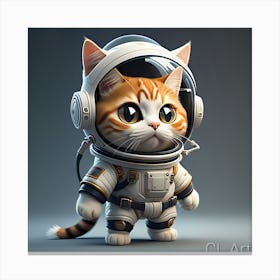 Astronaut Cat Canvas Print