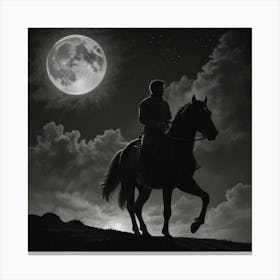 Moonlight Rider Canvas Print