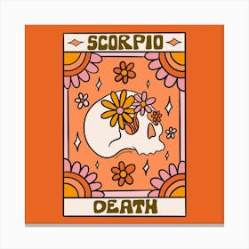 Scorpio Tarot Card Canvas Print