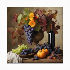 Autumn Grapes Canvas Print