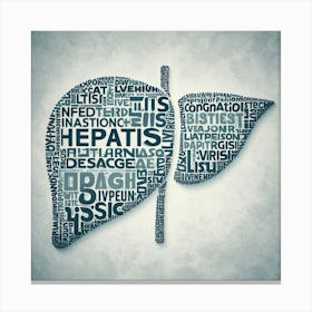 Hepatitis Word Cloud Canvas Print