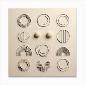 Geometric Circles Canvas Print