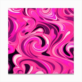 Bright Pink Swirls Canvas Print