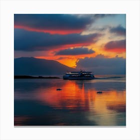 Sunset On The Water 36 Canvas Print