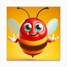 Cartoon Bee 2 Canvas Print