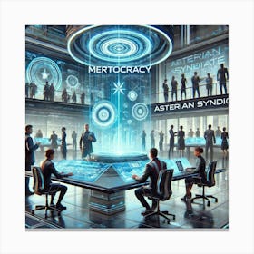 A Futuristic Scene Meritocracy Asterian Syndicate Canvas Print