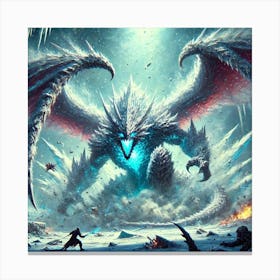 A Sci Fi Depiction Of Frostbite Ice Storm Canvas Print