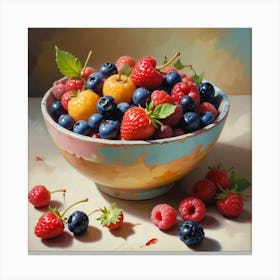 Bowl Of Berries 1 Canvas Print