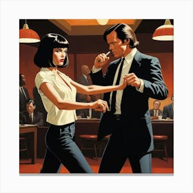 Man And Woman Dancing 1 Canvas Print