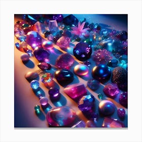 Colorful Gems Canvas Print