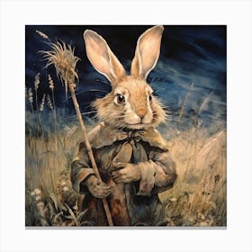 Enchanted Forest Magical Creature Fantasy Kids Friendly Rabbit Art Canvas Print