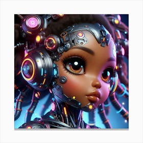 Robot Girl Canvas Print