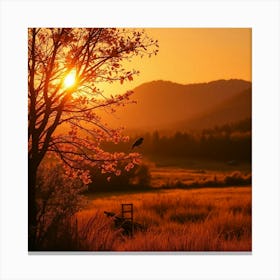 Sunset In The Mountains 18 Canvas Print