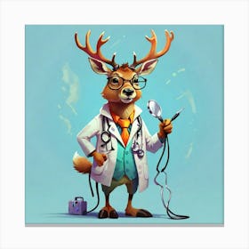 Doctor Deer 3 Canvas Print