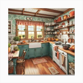 Country Kitchen Canvas Print