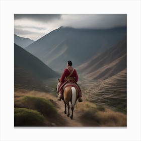 Man On Horseback Canvas Print
