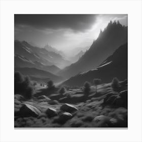 Landscape Of Mountains Canvas Print