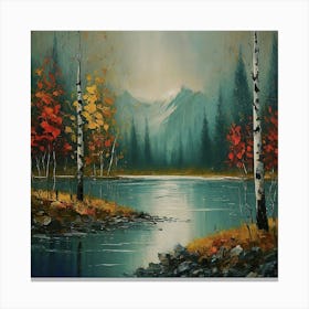 Autumn By The Lake Canvas Print