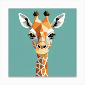 Cute Geometric Giraffe Pattern 2 Art Print 0 Canvas Print