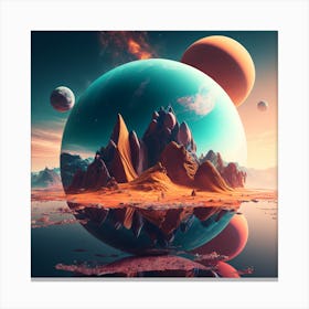 Planets In Space 6 Canvas Print