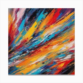 Feathery Abstract Painting Canvas Print