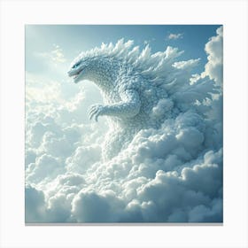 Godzilla In The Clouds 1 Canvas Print