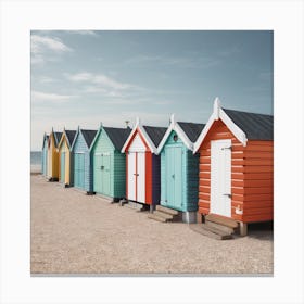 Beach Huts Canvas Print