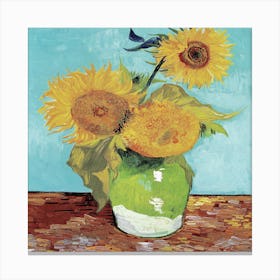 Sunflowers In A Vase 4 Canvas Print