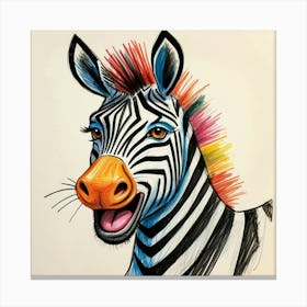 Colorful Zebra Canvas Print