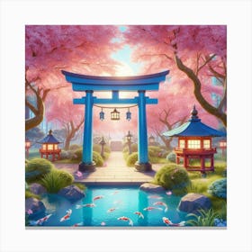 Koi Pond 5 Canvas Print