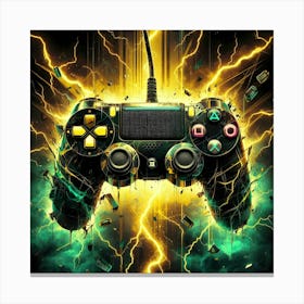 Lightning PlayStation Controller Canvas Print