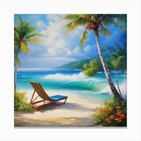 Beach Chair Canvas Print