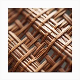 Close Up Of A Woven Basket Canvas Print