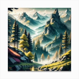 Landscape Painting 137 Canvas Print