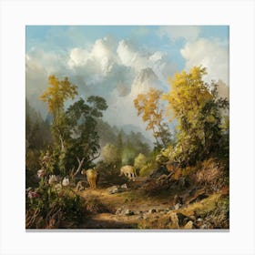'Sunrise In The Mountains' Canvas Print