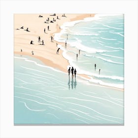 People On The Beach Canvas Print