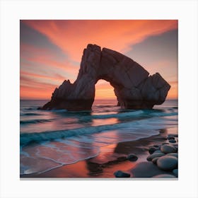 Sunset At The Beach Canvas Print