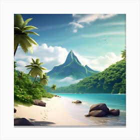 Natural Image A Scenic Landscape Such As A Tropical Beach Or Snow Capped Mountains Can Create A S Canvas Print