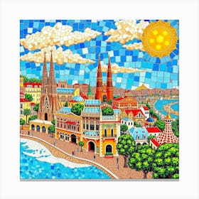 Flux Schnell Vibrant Mosaic Artwork Depicting The Iconic Citys 3 Lienzo