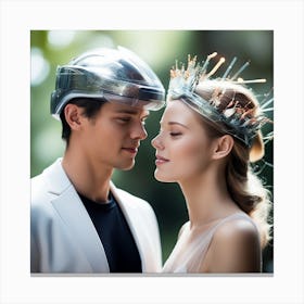 Futuristic Wedding 2 Canvas Print